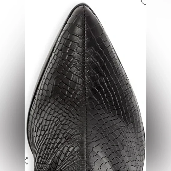 SCHUTZ - Maryana Crocodile Embossed Knee-High Block Boot Size 5 - Picture 5 of 13